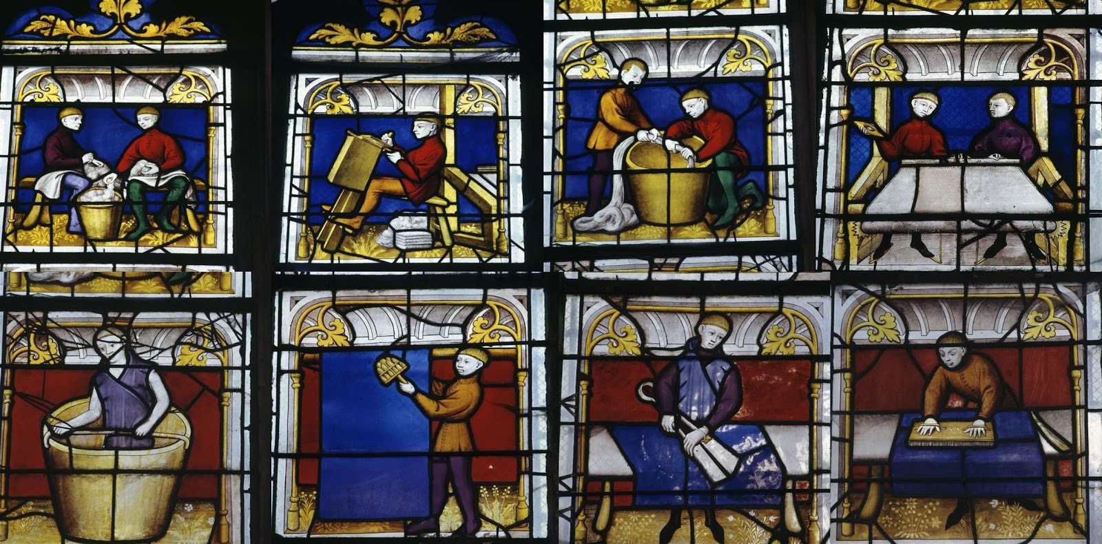 Germania, vetrate di una chiesa di Semur-en-Auxois, 1460 circa